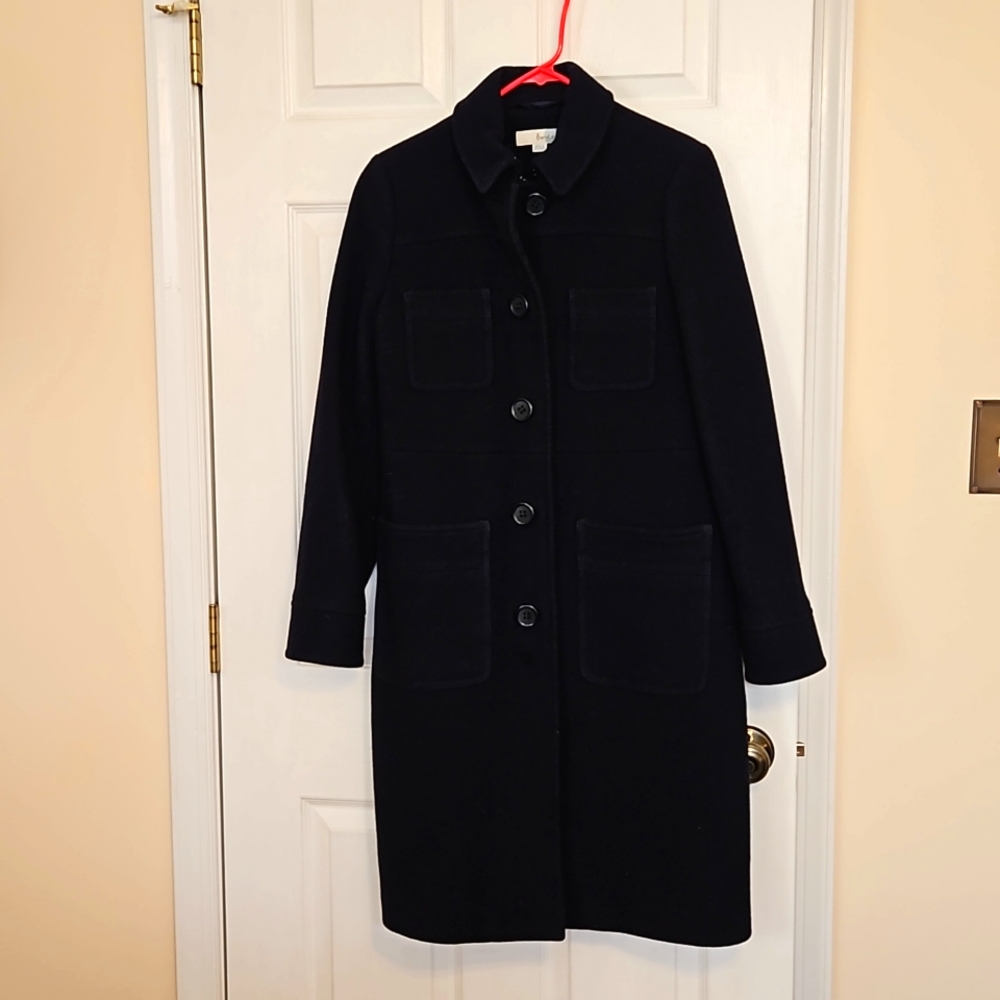 Boden wool blend navy coat